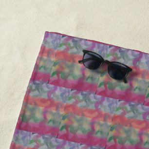 Toalha De Praia Pastel Abstrato Art