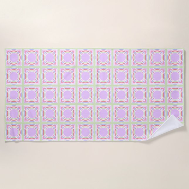 Toalha De Praia Pastel Pattern Summer (Frente)