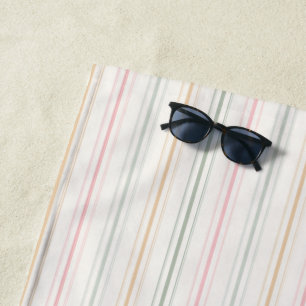 Toalha De Praia Pastel Stripes Beach Towel