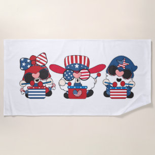 Toalha De Praia Patriótico dos Gnomos Americanos