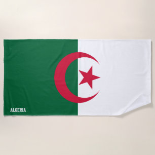 Toalha De Praia Patriótico esplêndido da bandeira da Argélia