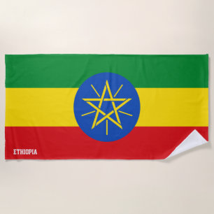 Toalha De Praia Patriótico Esplêndido da Bandeira da Etiópia
