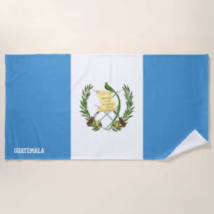 Toalha De Praia Patriótico esplêndido da bandeira da Guatemala