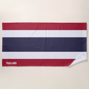 Toalha De Praia Patriótico esplêndido da bandeira da Tailândia