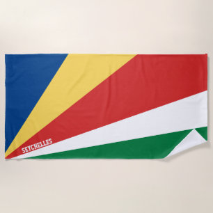 Toalha De Praia Patriótico esplêndido da bandeira das Seychelles