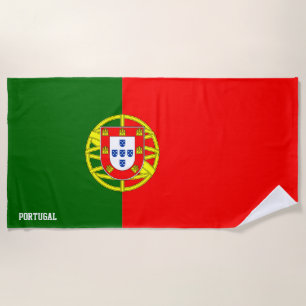 Toalha De Praia Patriótico esplêndido da bandeira de Portugal