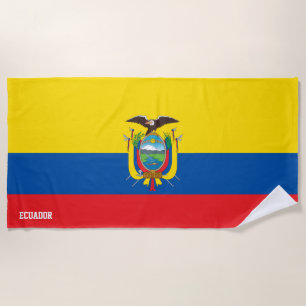 Toalha De Praia Patriótico Esplêndido da Bandeira do Equador