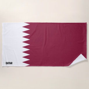 Toalha De Praia Patriótico esplêndido da bandeira do Qatar