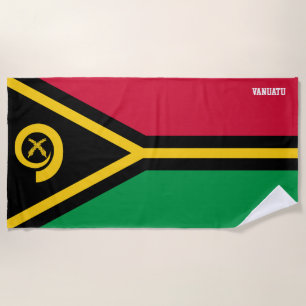 Toalha De Praia Patriótico Esplêndido da Bandeira Vanuatu
