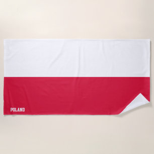 Toalha De Praia Patriótico esplêndido Polônia Flag
