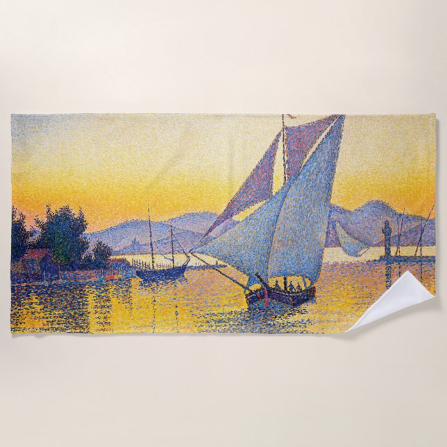 Toalha De Praia Paul Signac - A Porta do Sunset, Opus 236 (Frente)