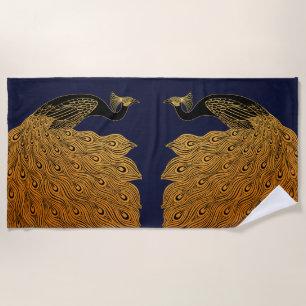 Toalha De Praia Pavão Art Nouveau de Will Bradley