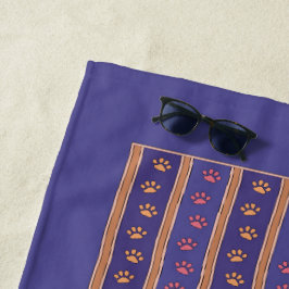 Toalha De Praia Pawprint Pattern