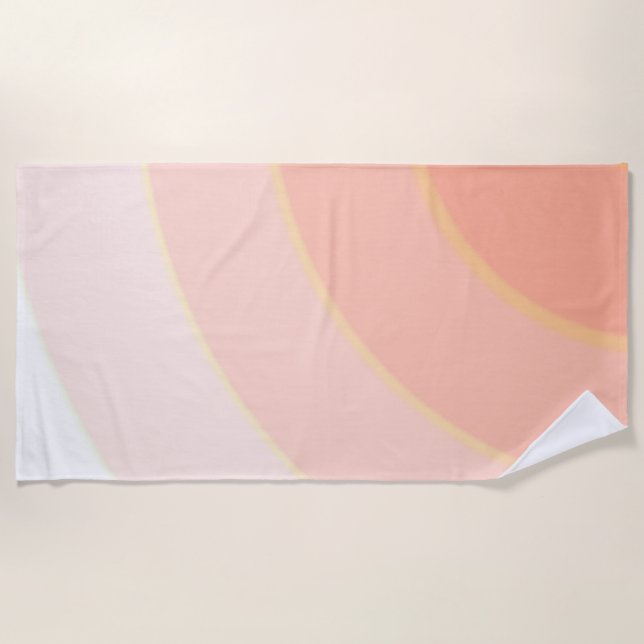 Toalha De Praia Peach Swirls Beach Towel (Frente)