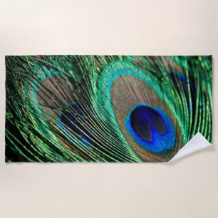 Toalha De Praia Peacock Feather Lucky