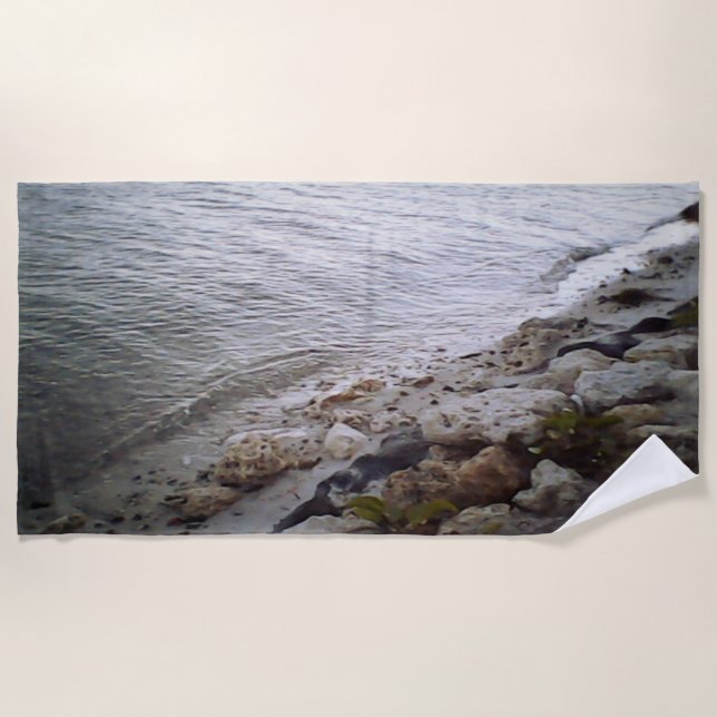 Toalha De Praia Pebolhas Na Praia (Frente)