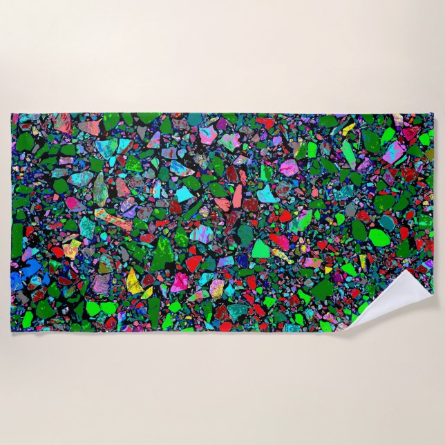 Toalha De Praia Pedras Bright Multicolor Rocks (Frente)