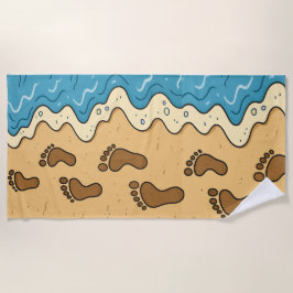 Toalha De Praia Pegadas na areia