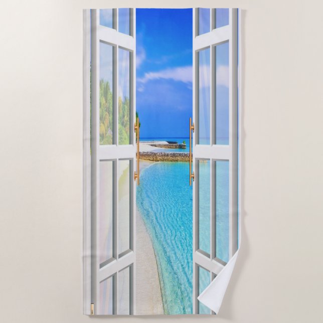 Toalha De Praia Pegue a Onda de Verão Perfeita (Frente)