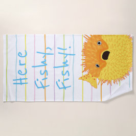Toalha De Praia Peixe de Barco de Praia "Aqui Peixe, Peixe"