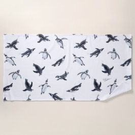 Toalha De Praia Penguin Squadron | Ocean Art Design