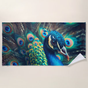 Toalha De Praia Perfil Peacock