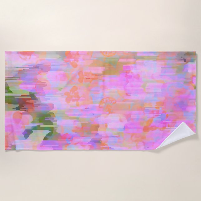 Toalha De Praia Perigo Rosa (Frente)