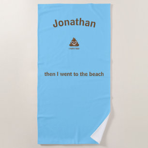 Toalha De Praia Persona, eu apaguei hoje Poo Emoji no Blue