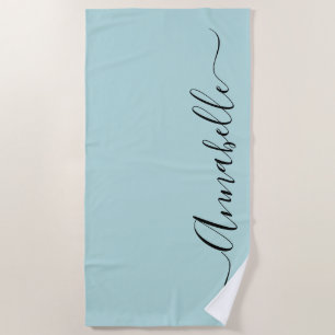 Toalha de Praia Personalizada Aqua Verde Mint