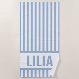 Toalha de Praia Personalizada com Listras Monogram