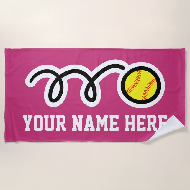 Toalha de praia personalizada com logotipo de soft (Frente)
