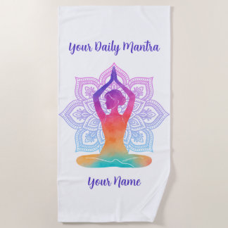 Toalha de Praia Personalizada com Nome e Mantra