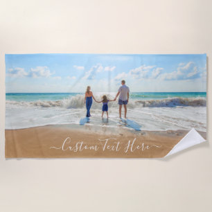 Toalha de Praia Personalizada com Texto Personaliz