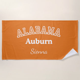Toalha de Praia Personalizada da Auburn University