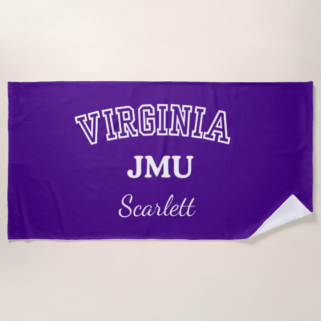 Toalha de Praia Personalizada da Universidade Jame (Frente)