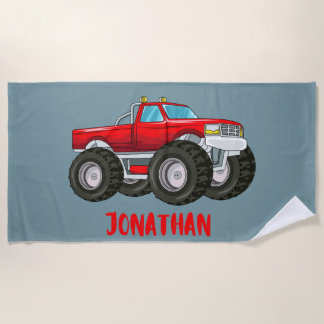 TOALHA DE PRAIA PERSONALIZADA DE CAMINHÃO MONSTRO