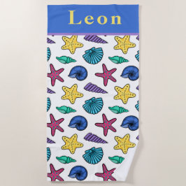 Toalha de Praia Personalizada de Conchas