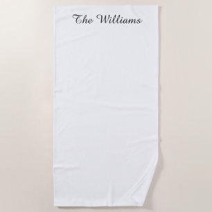 Toalha de praia personalizada elegante