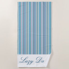 Toalha de praia personalizada - faixas multicolori