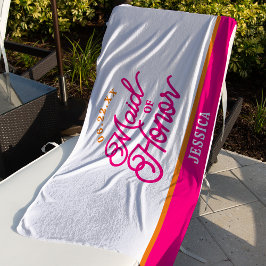 Toalha de Praia Personalizada Minimalista de Dama 
