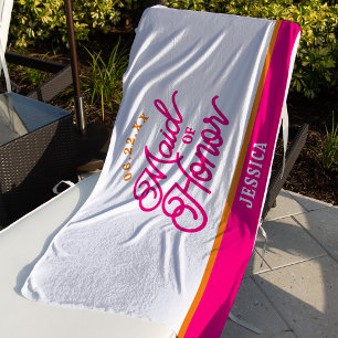 Toalha de Praia Personalizada Minimalista de Dama