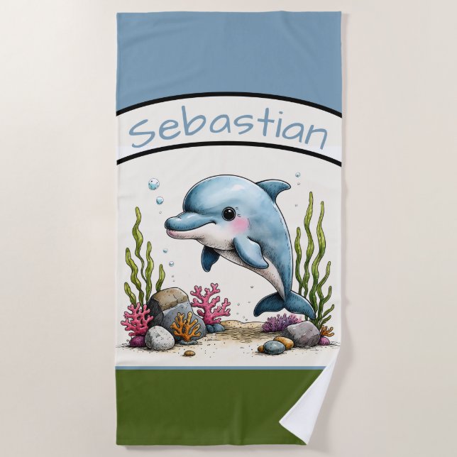 Toalha de Praia Personalizada para Crianças com Go (Frente)