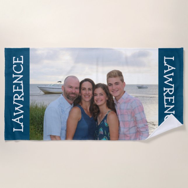 Toalha de praia personalizada - presente personali (Frente)