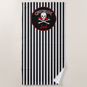Toalha De Praia Personalizado Jolly Roger (Cutlass)