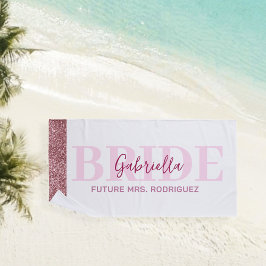 Toalha De Praia Personalized beach towel for the bride