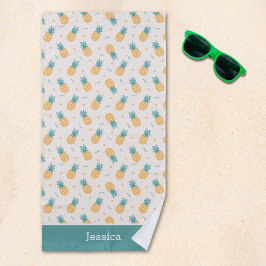 Toalha De Praia Personalized Pineapple Beach – Tropical