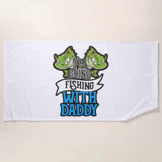 Toalha De Praia Pescar Com Presente De Crianças Com Pai