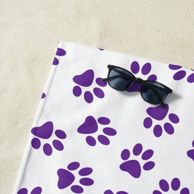 Toalha De Praia Pestor De Patas, Patas Cachorros, Patas Roxas (In Situ)