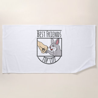 Toalha De Praia Pet de Coelho dos Melhores Amigos