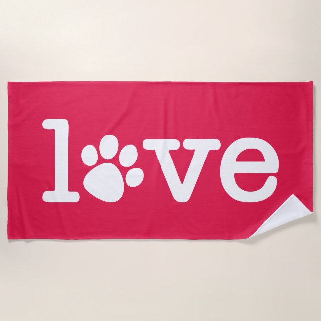 Toalha De Praia Pet love (Frente)